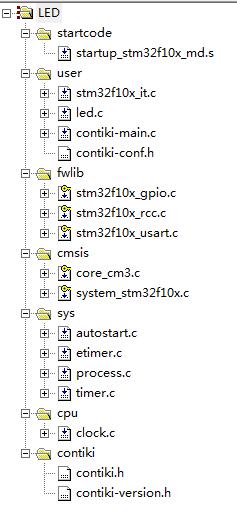 基于keil的contiki系统的stm32移植