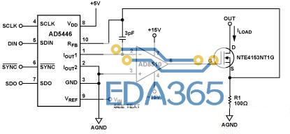 dac、运算放大器和 mosfet 晶体管 构建多功能高精度可编程电流源